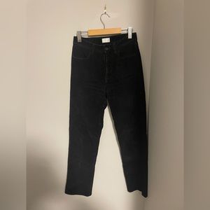Black Corduroy Wilfred Free Pants. Size 6.